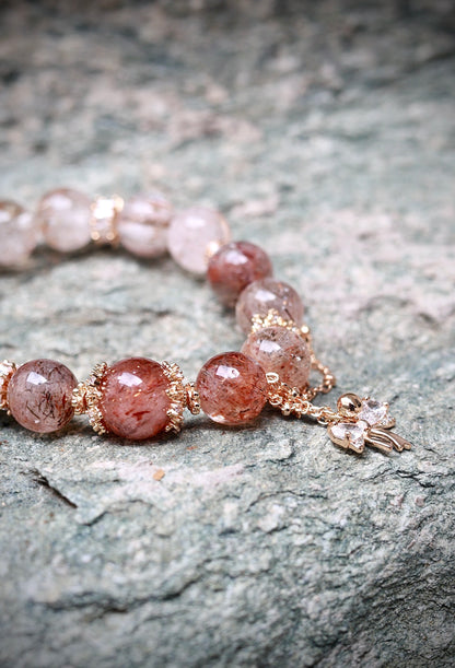 Super Seven crystal bracelet flat lay