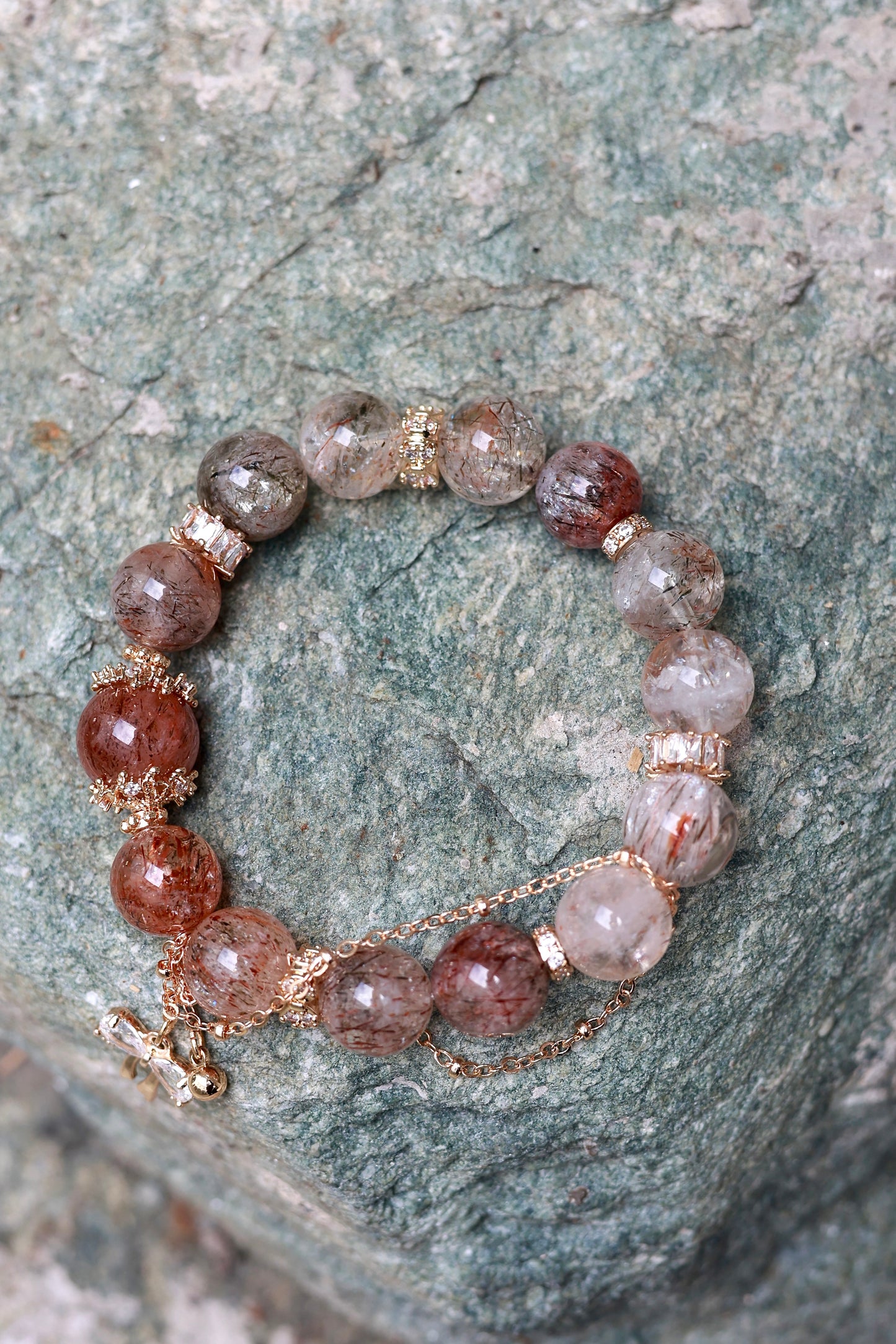 Celestial Harmony – Black Golden Super Seven Bracelet