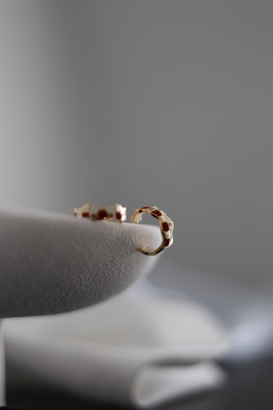 Checkered Glaze Mini Hoops