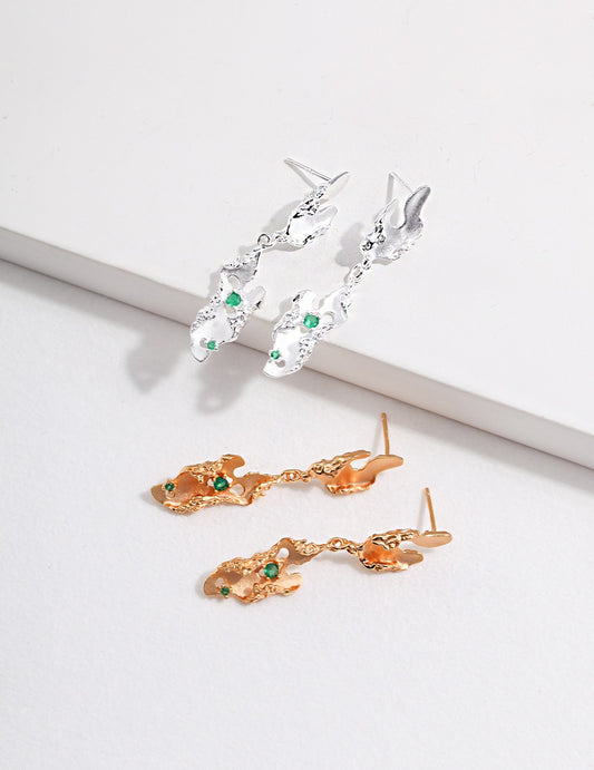 Volcanic Emerald Earrings