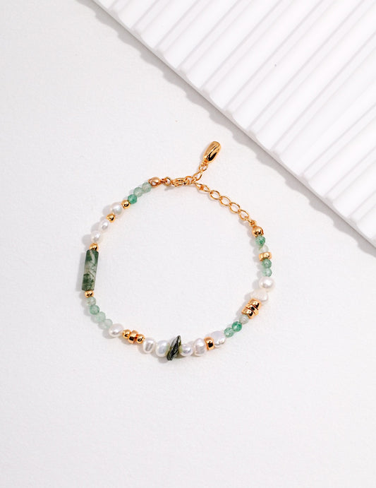 Jade Green Pearl Bracelet