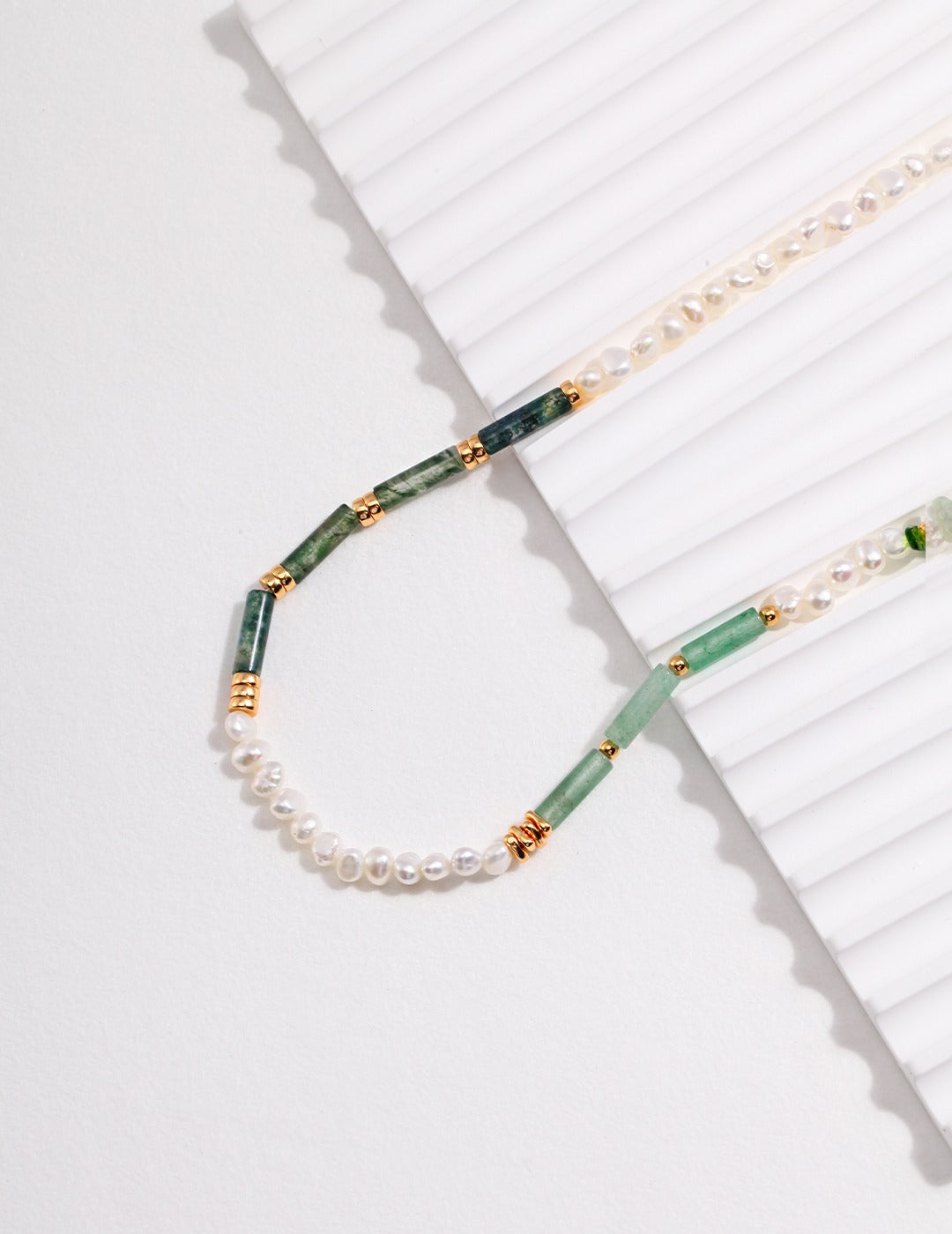 Jade Green Pearl Necklace