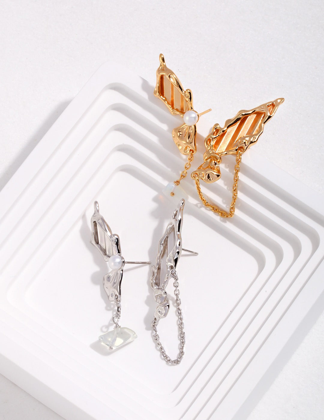 Butterfly Asymmetrical Earrings