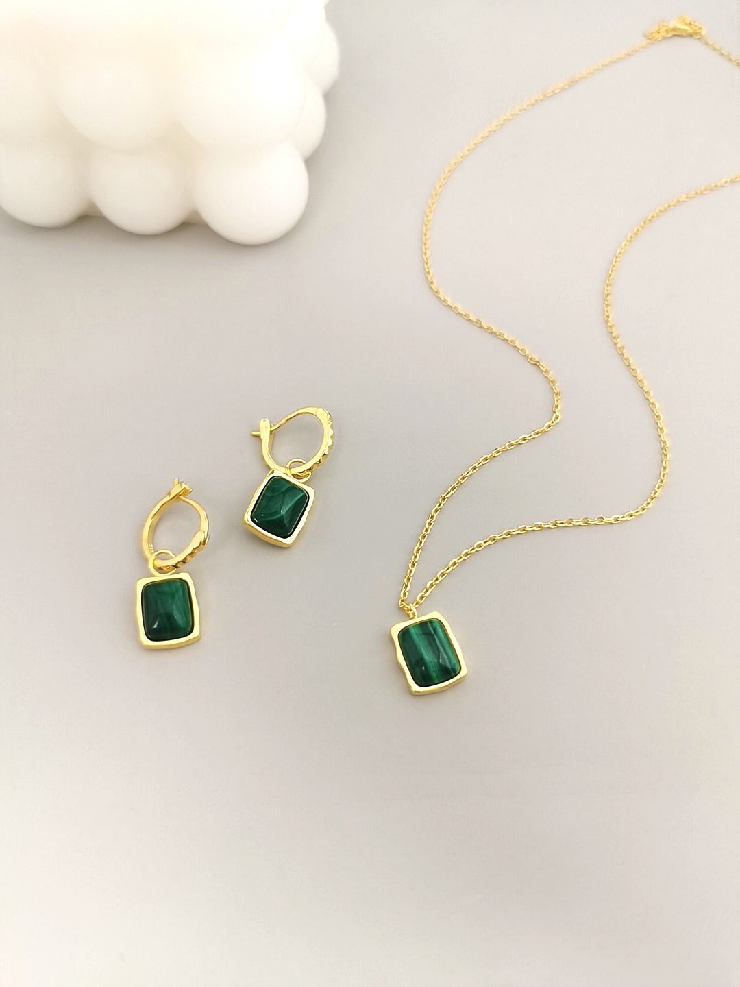 Malachite Necklace / Earring