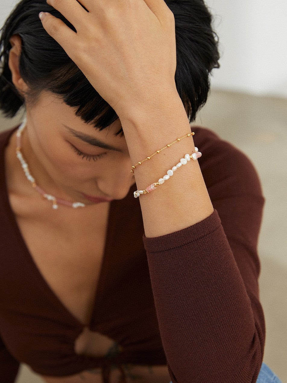 Pink Pearl Bracelet