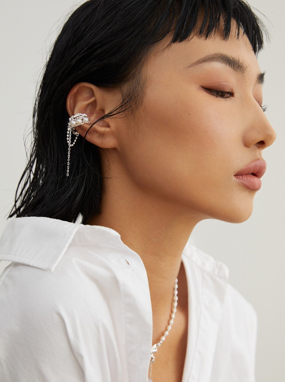 Pearl Tassel Ear Cuff （Single）