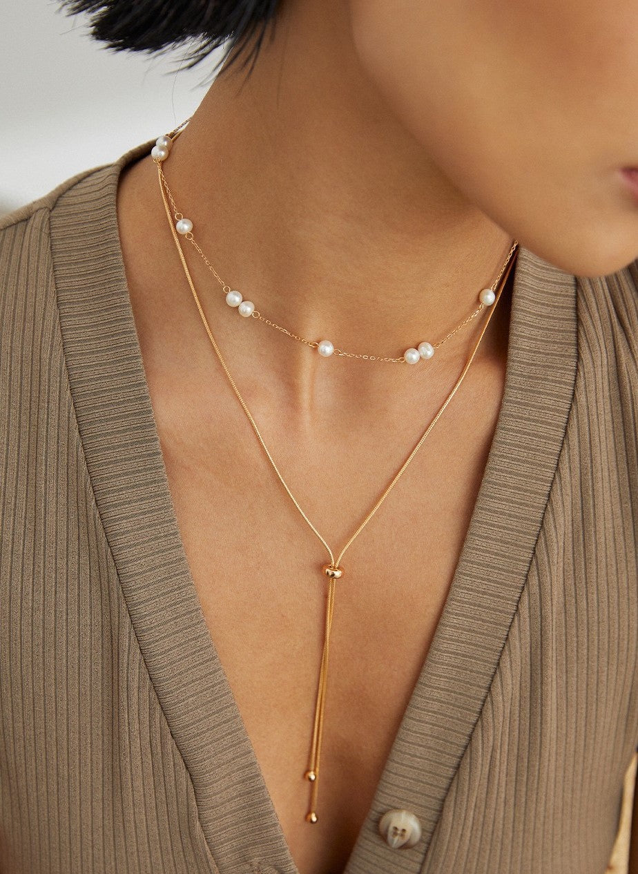 Long Solid Color Necklace