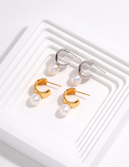 Pearl Hoop Earring