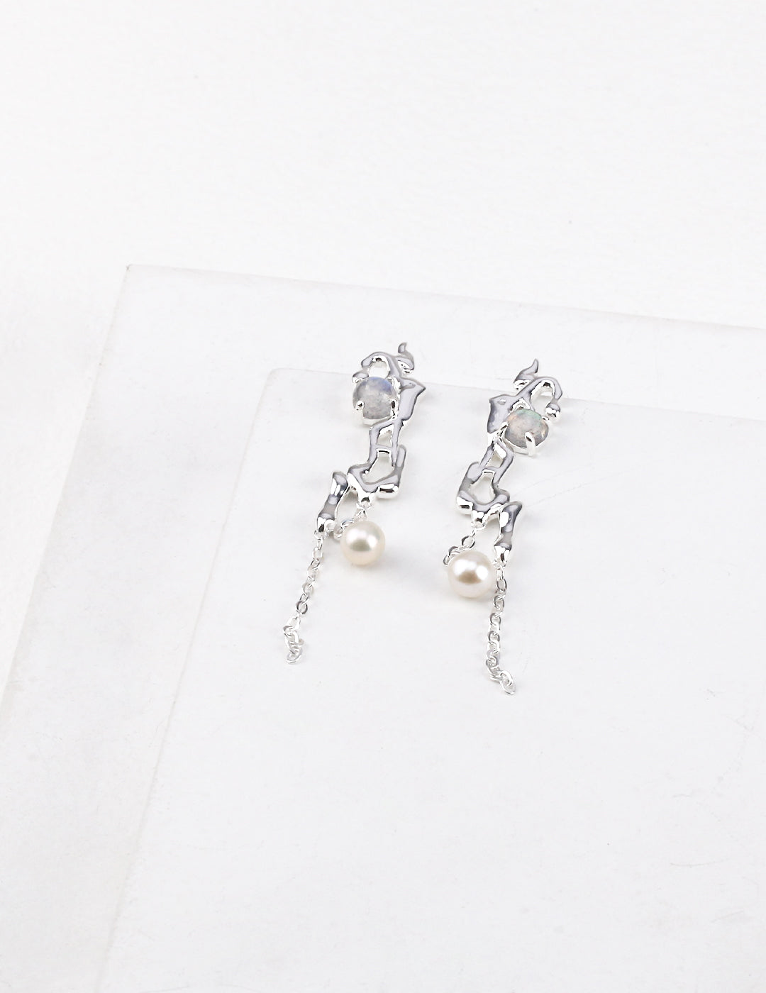 Irregular Opal Pearl Earrings