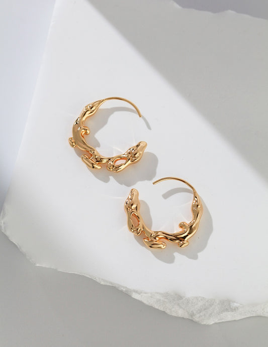 Water Hoop Earring